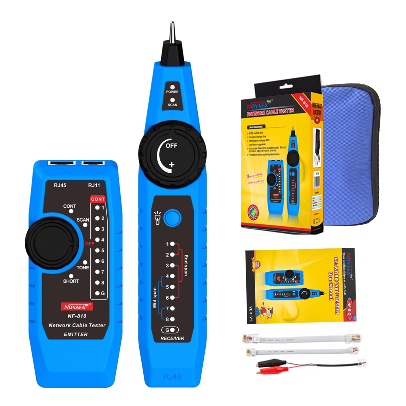 NOYAFA NF-810 Multifunctional Network Cable Tester, Ethernet LAN